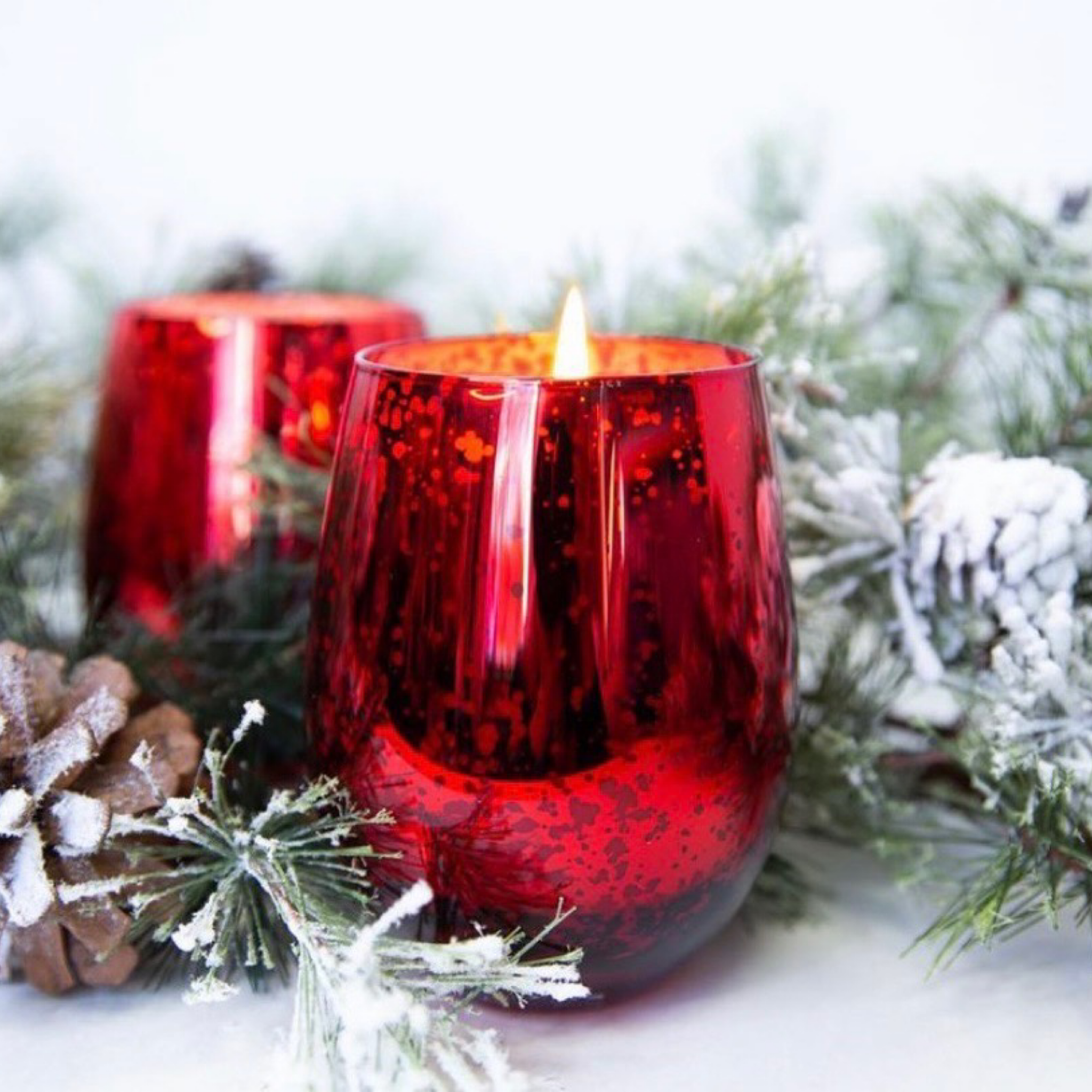 Peppermint Candy Cane Candle Christmas