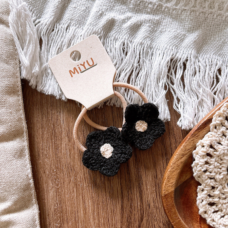 Collection of Versatile Knitted Flower Children’s Hair Clip for Baby’s Stray Hair