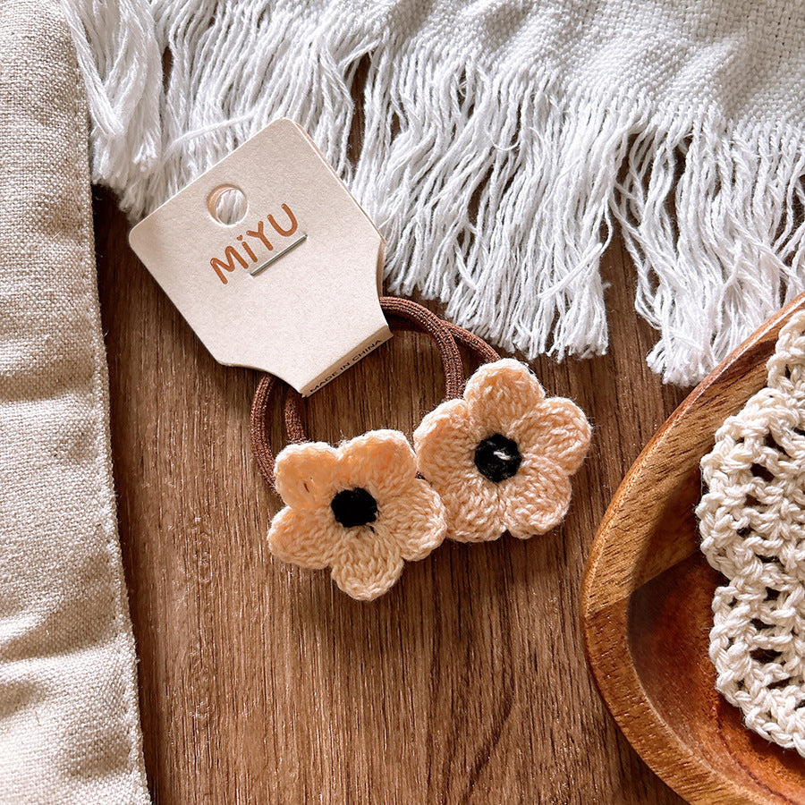 Collection of Versatile Knitted Flower Children’s Hair Clip for Baby’s Stray Hair