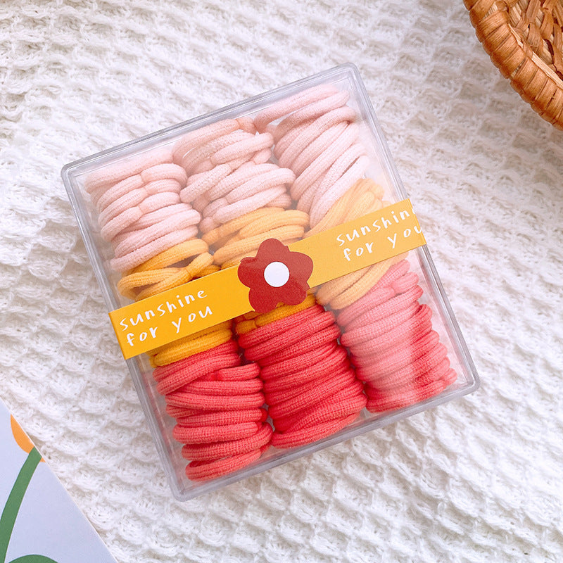 Adorable Solid Color Plain Hairband 90-Piece Set