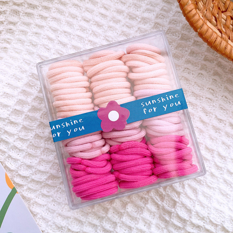 Adorable Solid Color Plain Hairband 90-Piece Set