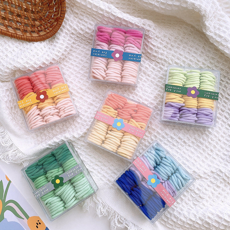 Adorable Solid Color Plain Hairband 90-Piece Set