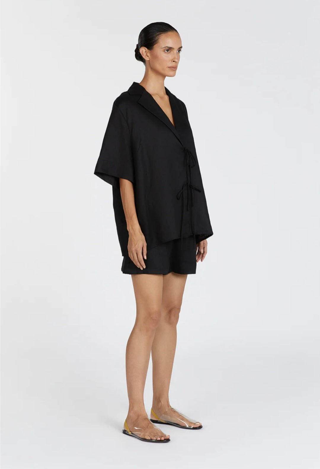 Black Linen Top | Linen Top | Shirt Top | Summer Top | 100% Organic Linen